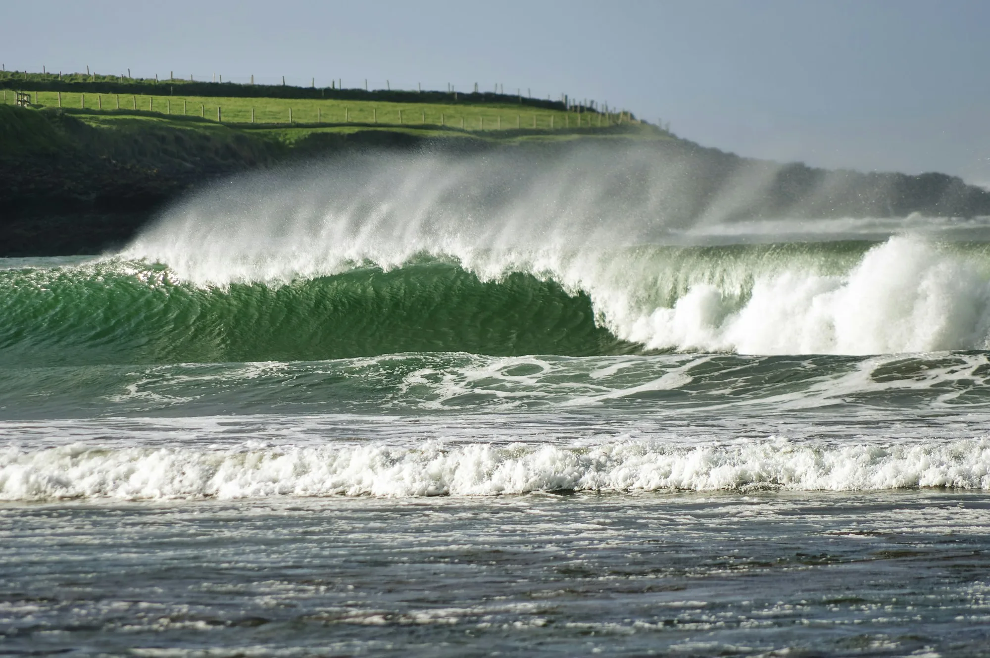 Atlantic waves breaking against the Irish coast