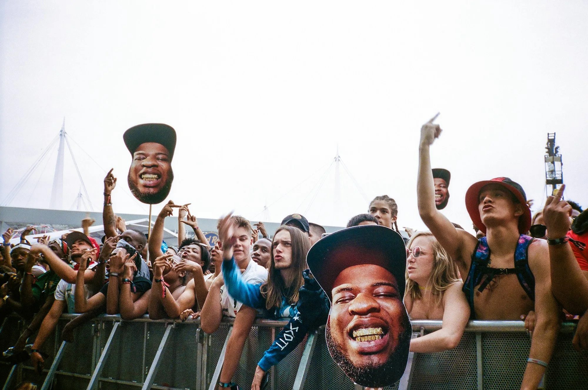 Festival audience at the front of a live stage